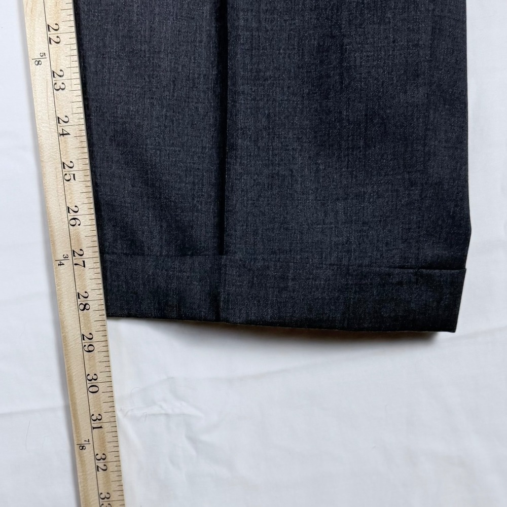 Oxxford Clothes Mens Dress Pants Gray 36x28 Doeskin Wool Bespoke Professional - Picture 8 of 9